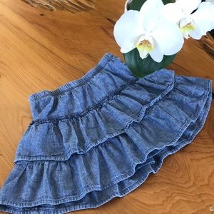 Circo Ruffle Denim Skirt